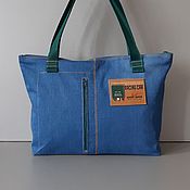 Сумки и аксессуары handmade. Livemaster - original item Tote: RACING CAR Denim Bag. Handmade.