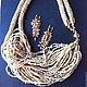Колье и серьги ручной работы "Нежный ветерок". Колье. PlanetJewelryAndKnit(Irina Borisova). Ярмарка Мастеров.  Фото №6