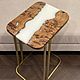 Side coffee table made of elm slab 'Lecto CAMEO'. Tables. uloft. My Livemaster. Фото №5