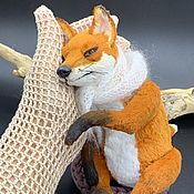 Куклы и игрушки handmade. Livemaster - original item Teddy Animals: Fox, Vixen -A Red-haired Positive beauty with a toy. Handmade.