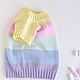 Жилет для девочки в стиле колорблок, р. 110-116. Жилет. VA kids knitwear. Интернет-магазин Ярмарка Мастеров.  Фото №2
