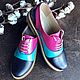 Shoes 'Star' blue/light blue/fuchsia. Shoes. Hitarov (Hitarov). Online shopping on My Livemaster.  Фото №2