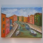 Картины и панно handmade. Livemaster - original item Venice oil painting Italian landscape in oil. Handmade.
