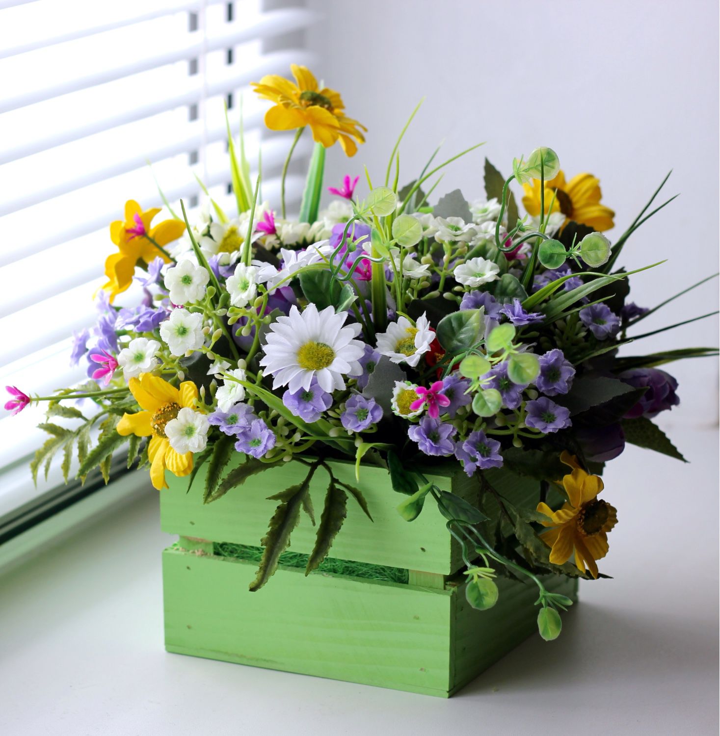 Интерьерный букетик Полевые цветы – заказать на Ярмарке Мастеров – BKC3VRU