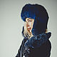 Blue Real Fur Hat. Hat with ear flaps. Forestfox. Family Fur Atelier. Online shopping on My Livemaster.  Фото №2