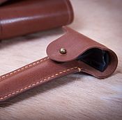 Сумки и аксессуары handmade. Livemaster - original item Case for a safe t-shaped razor made of genuine leather. Handmade.