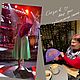 Веер декоративный для танцев с рисунком цветами Подарок для танцора. Веера. Наталья Ридная. NataliaDenimArt. Ярмарка Мастеров.  Фото №4