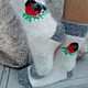 Order Gift wool socks with fuzz. Downy Paradise. Livemaster. . Socks Фото №3