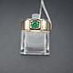 585 gold ring with emerald and diamonds. Ring. yakitoriya. My Livemaster. Фото №4