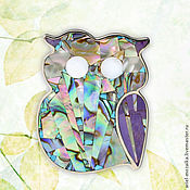 Украшения handmade. Livemaster - original item Brooch Owl. Unique handmade brooch with natural stones. Handmade.