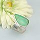 Order Ring with chrysoprase. Silver. Author Jewelry from natural stones. Livemaster. . Rings Фото №3