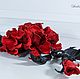 Заказать Украшение из кожи Красная роза. Брошь из кожи Красное и черное. Светлана Ланская. Ярмарка Мастеров. . Брошь-булавка Фото №3
