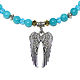 Choker necklace blue with stones amulet Angel wings. Necklace. krasota-prirody. Online shopping on My Livemaster.  Фото №2