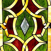 Для дома и интерьера handmade. Livemaster - original item Stained Glass Tiffany. Geometric pattern. Stained glass in the door. Interior. Handmade.