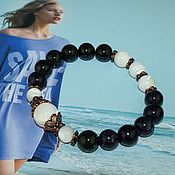 Boho-style beads on a Tiger eye chain