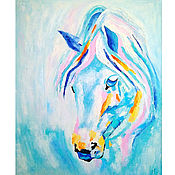 Картины и панно handmade. Livemaster - original item Painting horse oil painting abstract. Handmade.