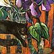Картина Котик и Ирисы. Картины. Ольга Крутова (ART-OK). Ярмарка Мастеров.  Фото №5