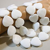 Материалы для творчества handmade. Livemaster - original item White agate faceted heart.Gorgeous agate! pc. Handmade.