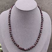 Работы для детей, handmade. Livemaster - original item Beads natural stone garnet. Handmade.