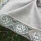 Linen napkin 'Roses' 70 *70 cm. Swipe. Linen fantasy. Online shopping on My Livemaster.  Фото №2