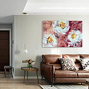 Картины и панно handmade. Livemaster - original item Oil painting in the Interior living room Brick color. Handmade.