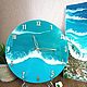 Часы интерьерные из эпоксидной смолы Море 30 см. Часы классические. ArtLana decor. Интернет-магазин Ярмарка Мастеров.  Фото №2