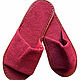 Slippers terry burgundy open. Slippers. Warm gift. Online shopping on My Livemaster.  Фото №2