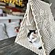 Макраме домик для кота. Домик для питомца. Texsense-macrame. Ярмарка Мастеров.  Фото №4