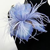 Украшения handmade. Livemaster - original item Iris brooch with feathers. Handmade.