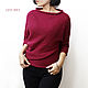 Order  Asymmetric blouse with Bat Sleeve. CUTE-KNIT by Nata Onipchenko. Livemaster. . Jumpers Фото №3