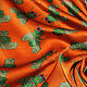 Шелковый платок "Мушки" оранжевый. Платки. Irina Ternovskaya Design. Интернет-магазин Ярмарка Мастеров.  Фото №2