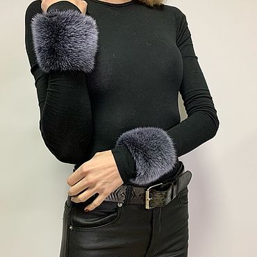 Аксессуары ручной работы. Ярмарка Мастеров - ручная работа Манжеты норковые. Handmade.
