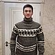 Свитер ручной вязки из натуральной шерсти. Свитеры. ТЕПЛО КАВКАЗА. Ярмарка Мастеров.  Фото №5