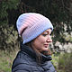 Women's knitted hat pumpkin elastic band double-sided, Caps, Simferopol,  Фото №1