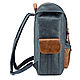 Order Hannibal leather backpack (blue and brown). Russian leather Guild. Livemaster. . Backpacks Фото №3