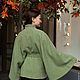 Order Jacket poncho overcoat fabric lining - light green. AVS -dressshop. Livemaster. . Coats Фото №3