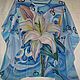 Блузка шелковая батик "Анютки". Блузки. BATIK Moskwityanka Москвина Татьяна. Ярмарка Мастеров.  Фото №8