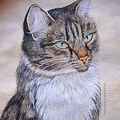 Картины и панно handmade. Livemaster - original item Cat watercolor 