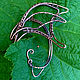 Earcuff for  left  ear "A wing", copper. Cuff Earrings. IVA rainbow art. Online shopping on My Livemaster.  Фото №2