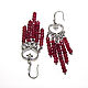 Order Classic Heart Earrings Long Hanging Stones Red. krasota-prirody. Livemaster. . Earrings Фото №3