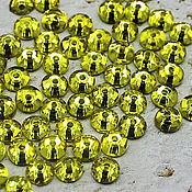 Материалы для творчества handmade. Livemaster - original item Rhinestones 10 pcs 5 mm Yellow glass sequins. Handmade.