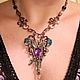 Necklace-pendant 'Forest fairy' purple, Necklace, Moscow,  Фото №1
