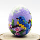 Easter egg from beads 'birds on a branch'. Eggs. KOTiYA. Online shopping on My Livemaster.  Фото №2