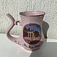 Pink souvenir mug 'Karlovy vary', 1990 (4867). Vintage mugs. antikvar72 (antikvar72). Online shopping on My Livemaster.  Фото №2