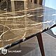 СТОЛ ОБЕДЕННЫЙ СО СТОЛЕШНИЦЕЙ ИЗ МРАМОРА CALACATTA BLACK. Столы. BaumbArt Furniture. Ярмарка Мастеров.  Фото №5