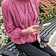 Order Pink women's oversize sweater in stock. Kardigan sviter - женский вязаный свитер кардиган оверсайз. Livemaster. . Sweaters Фото №3