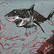 Картины и панно handmade. Livemaster - original item Pictures: Ancient Shark. Original. graphics.. Handmade.
