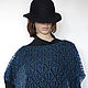 Топ / накидка / пончо / туника из льна, оверсайз. Пончо. IRINA GRUDKINA Handmade Knitwear. Ярмарка Мастеров.  Фото №5