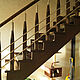 Лестница из ясеня с латунными ограждениями ценных пород на заказ, Лестницы, Москва,  Фото №1