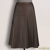 Одежда handmade. Livemaster - original item Classic skirt made of genuine leather/suede (any color). Handmade.
